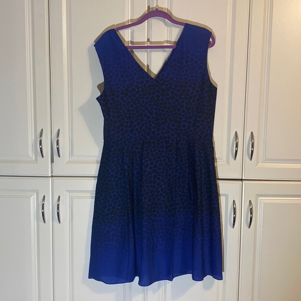 Blue and black cocktail dress